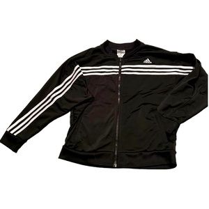 Adidas kids track zip up jacket size L 14